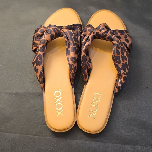 BRAND NEW XOXO SLIDE SANDALS with KNOTTED BOW SANDALS - Picture 7 of 15